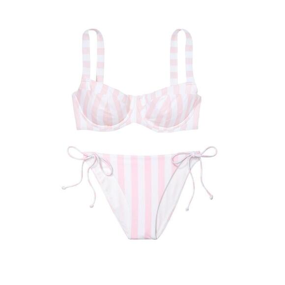Vicotria's Secret Bikini Set Pink stripes - Picture 3 of 5